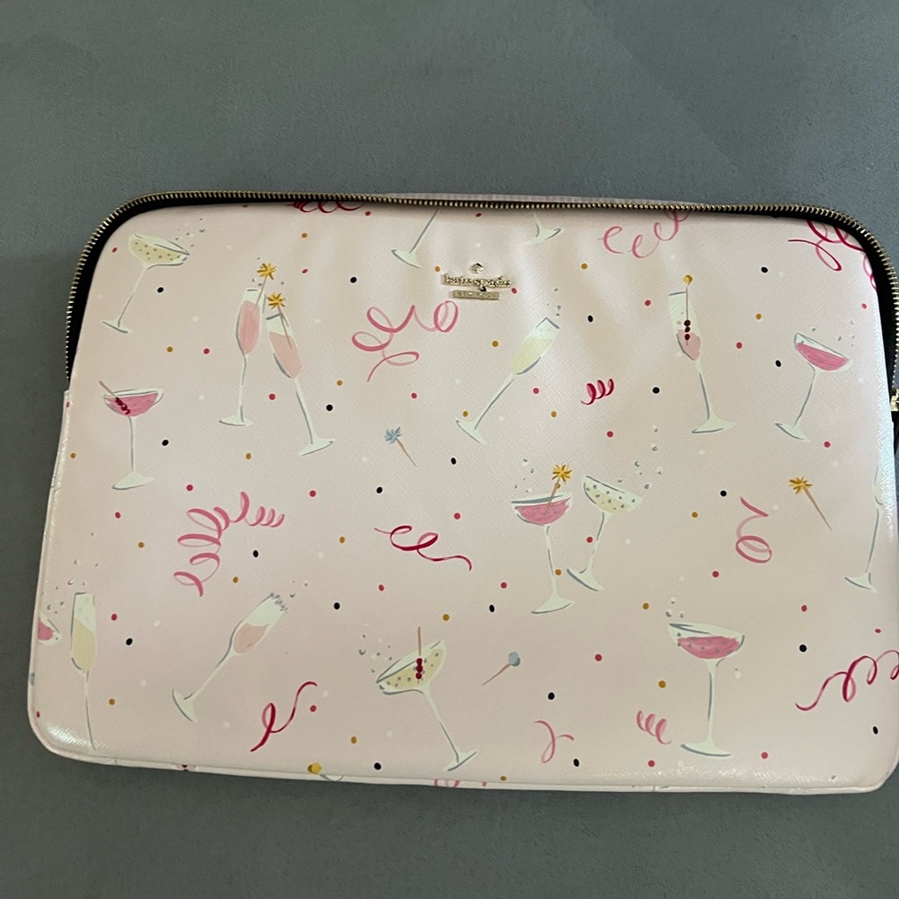 Kate Spade Pink Laptop Bag with Artistic Design